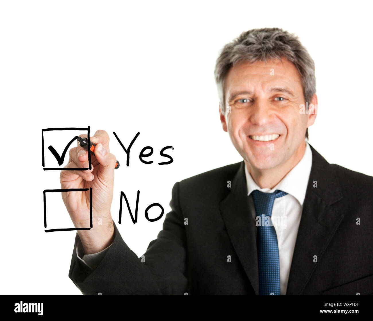 Portrait d'une esquisse à l'aide de marqueur. Isolated on white Banque D'Images