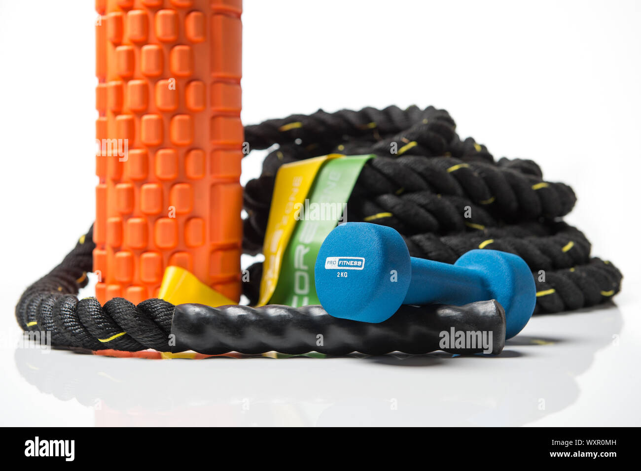 Des équipements de remise en forme de bannière Web Banque D'Images