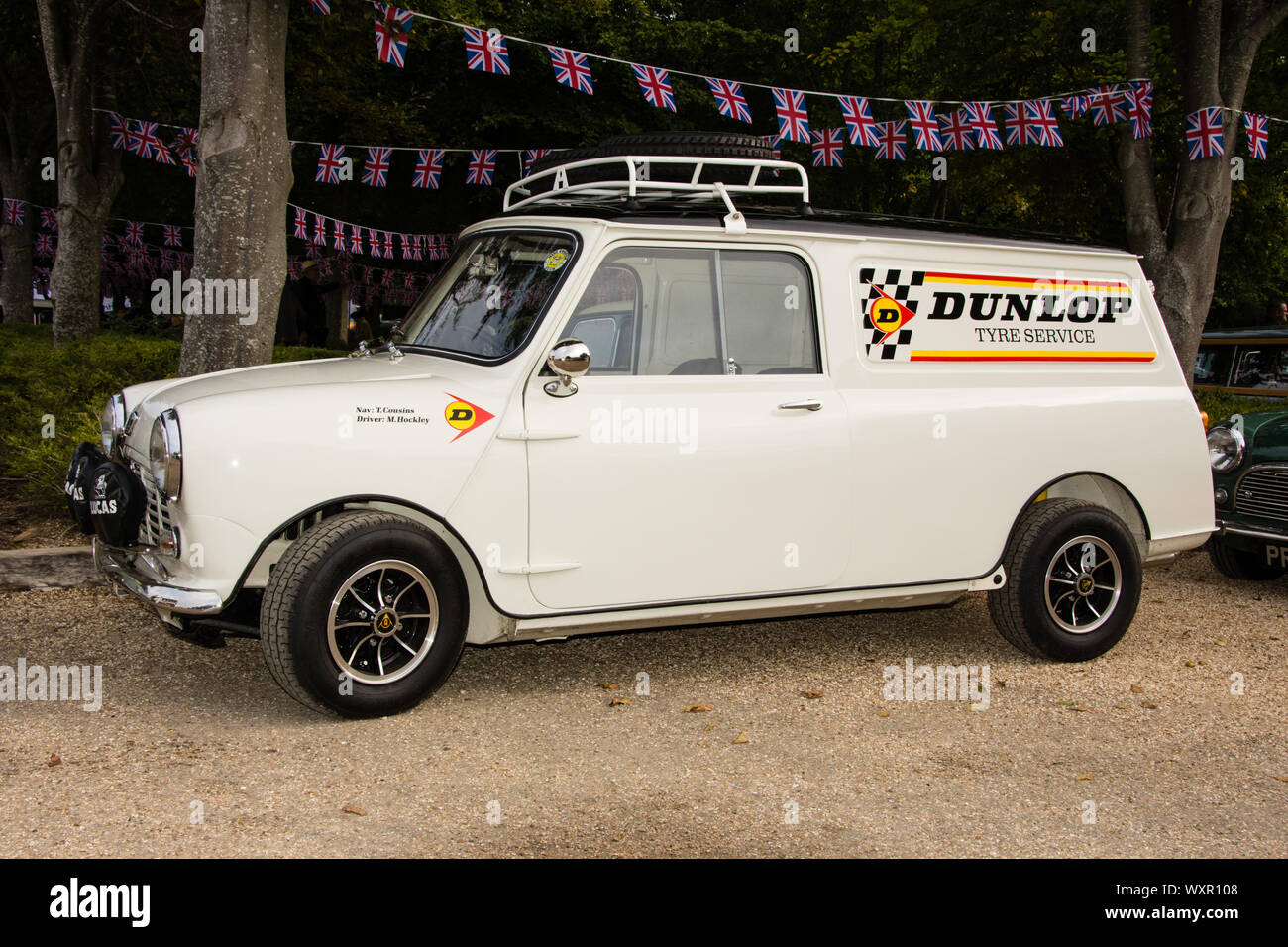 1960 White Mini Van Banque D'Images