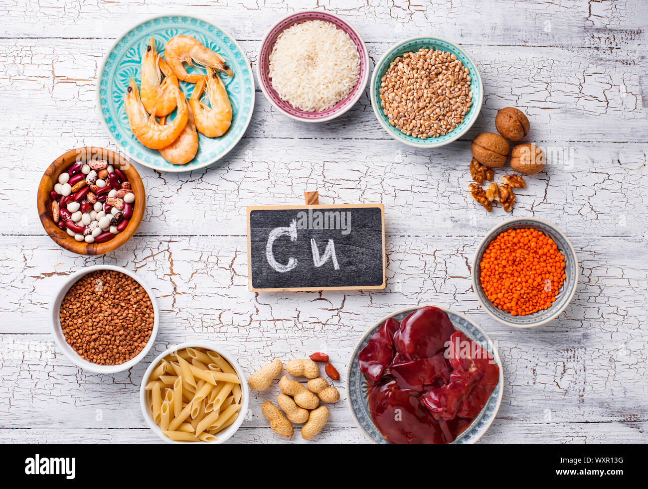 Produits naturels sources de cuivre Banque D'Images