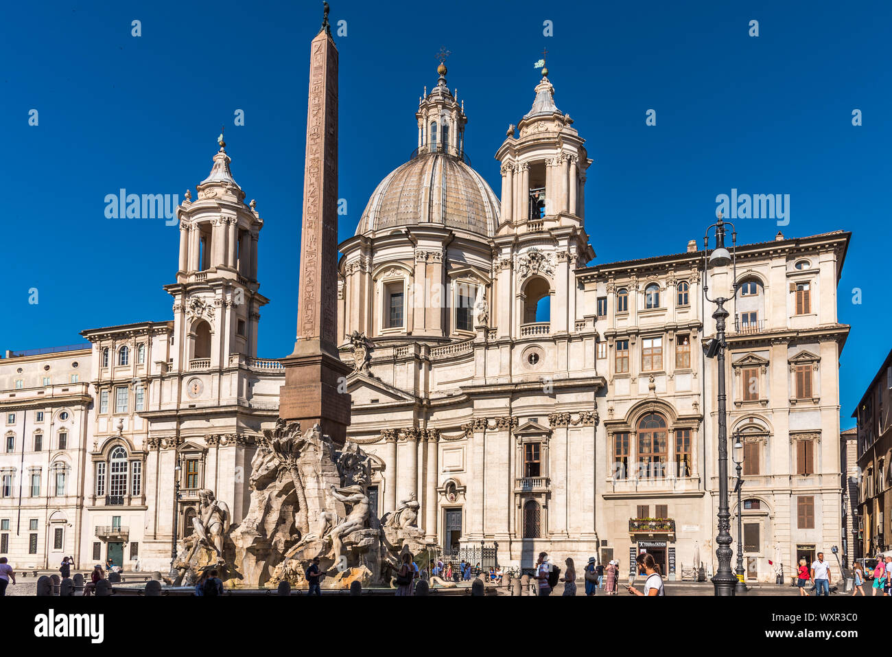 Rome, Italie - 17 juillet 2019 - Place Navona ou Piazza Navona à Rome, Italie avec fontaine. L'architecture de Rome et landmark Banque D'Images