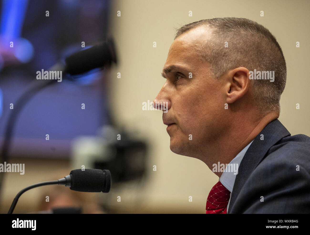Washington, DC, USA. 17Th Sep 2019. Corey Lewandowski, ancien directeur de campagne pour la campagne présidentielle de 2016, Donald Trump témoigne lors d'une audience de comité judiciaire de la chambre présidentielle sur l'obstruction de la justice et de l'abus de pouvoir, sur la colline du Capitole à Washington, DC le Mardi, Septembre 17, 2019 Photo de Tasos Katopodis/UPI UPI : Crédit/Alamy Live News Banque D'Images