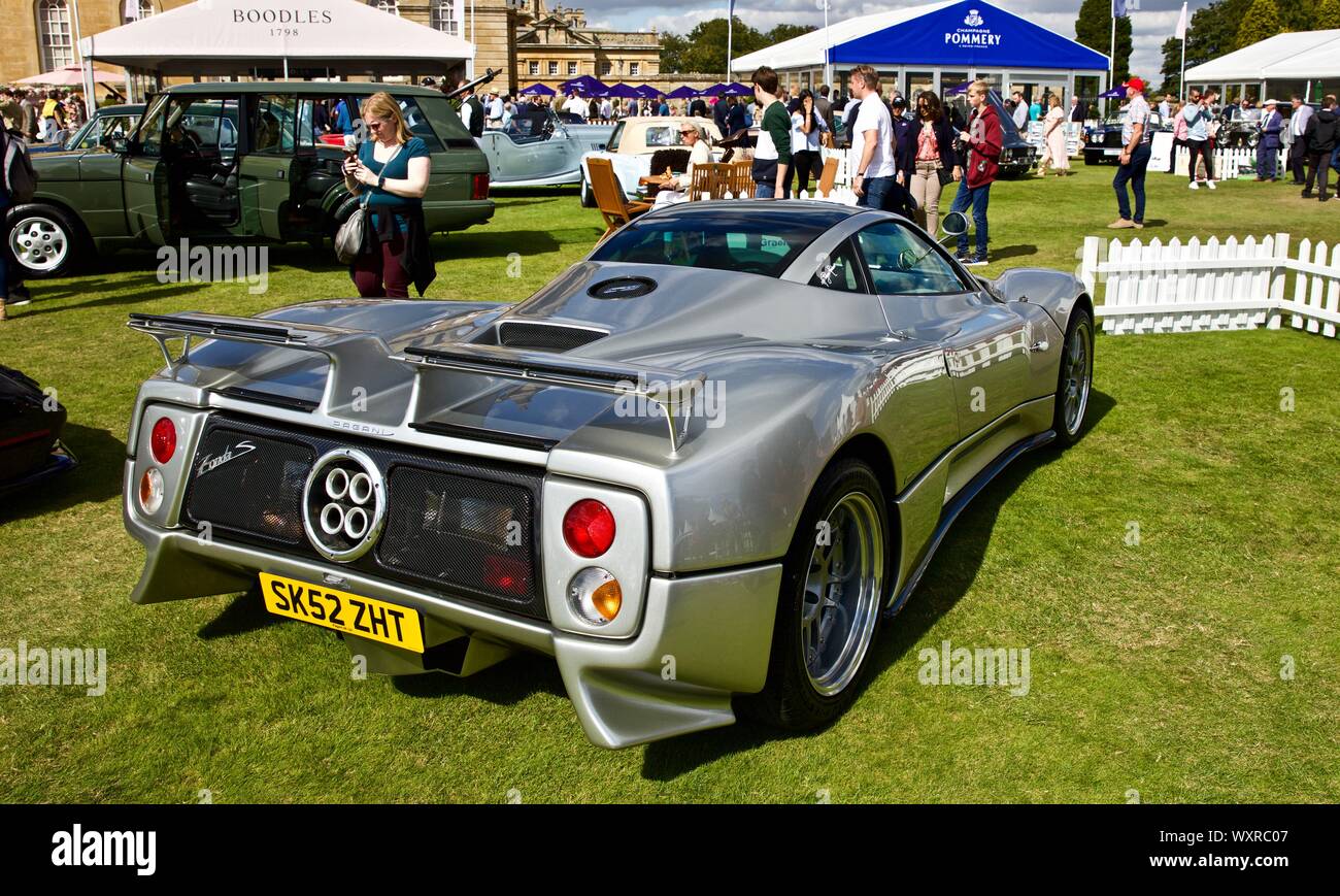 Pagani Zonda S le spectacle au 2019 Salon privé à Blenheim Palace, Oxfordshire Banque D'Images