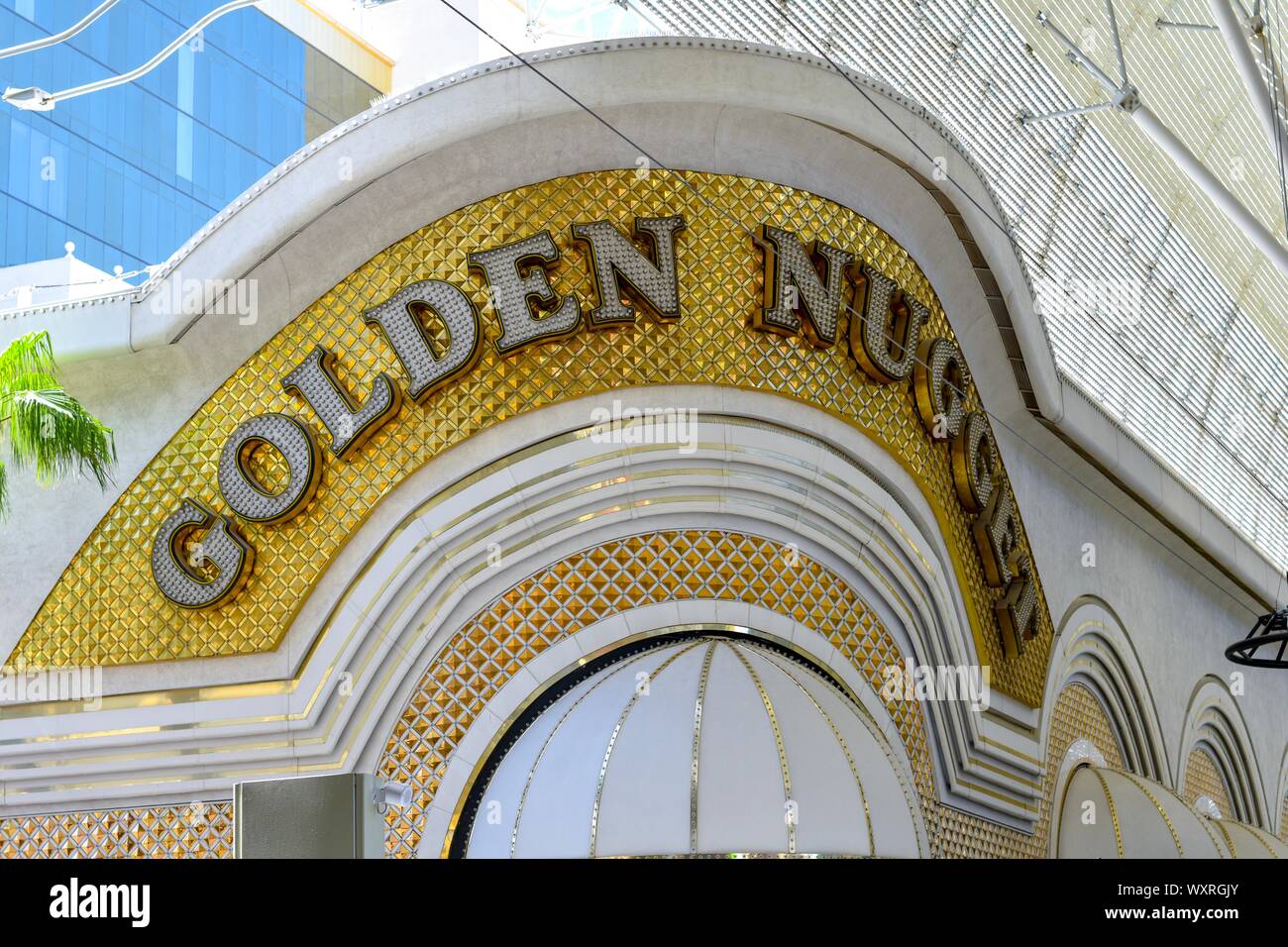 Golden Nugget casino sign in Las Vegas Freemont Banque D'Images