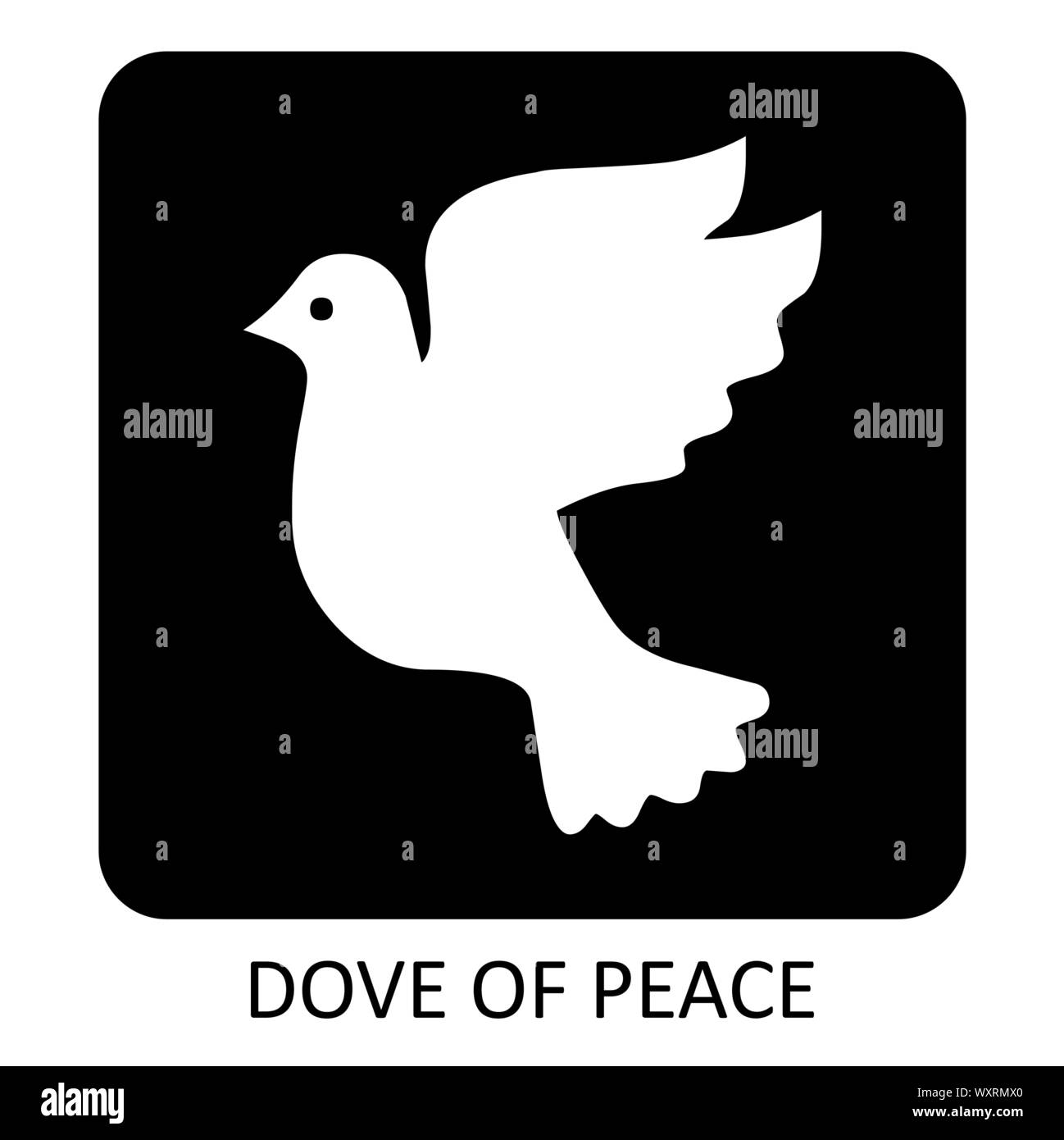 Colombe de la paix illustration icône Illustration de Vecteur