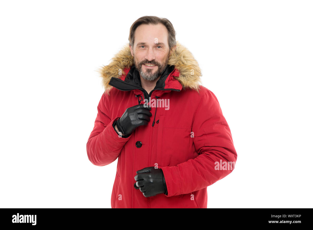 Parfait pour les jours d'hiver glacial. Homme élégant style Homme portant un manteau d'hiver avec une capuche de