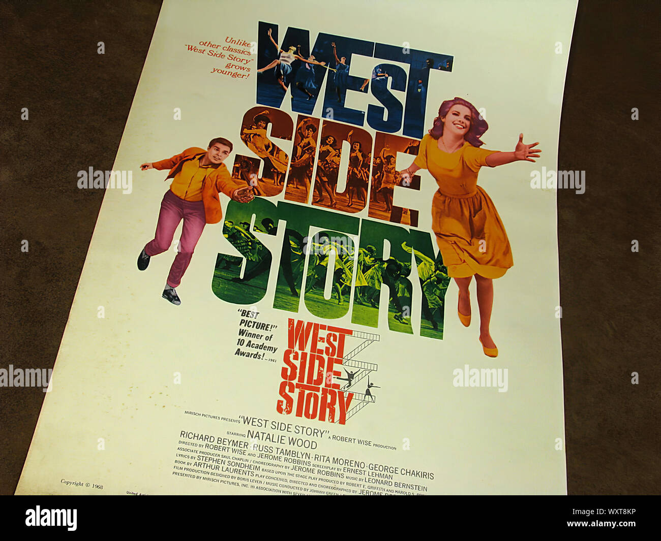 Affiche de film classique de West Side Story en 1961. Banque D'Images