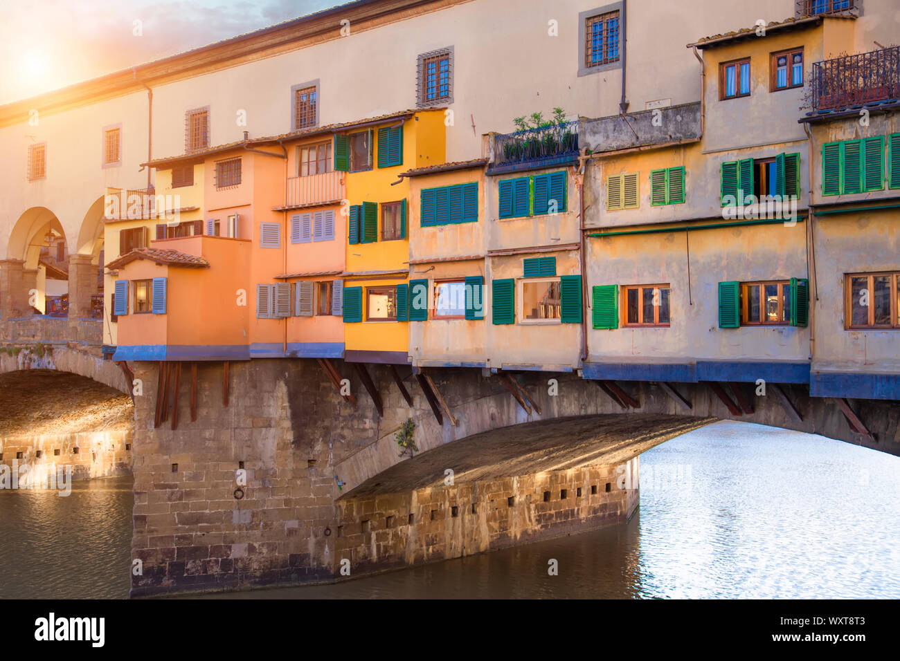 Scenic belle Ponte Vecchio à Florence centre historique de la ville Banque D'Images