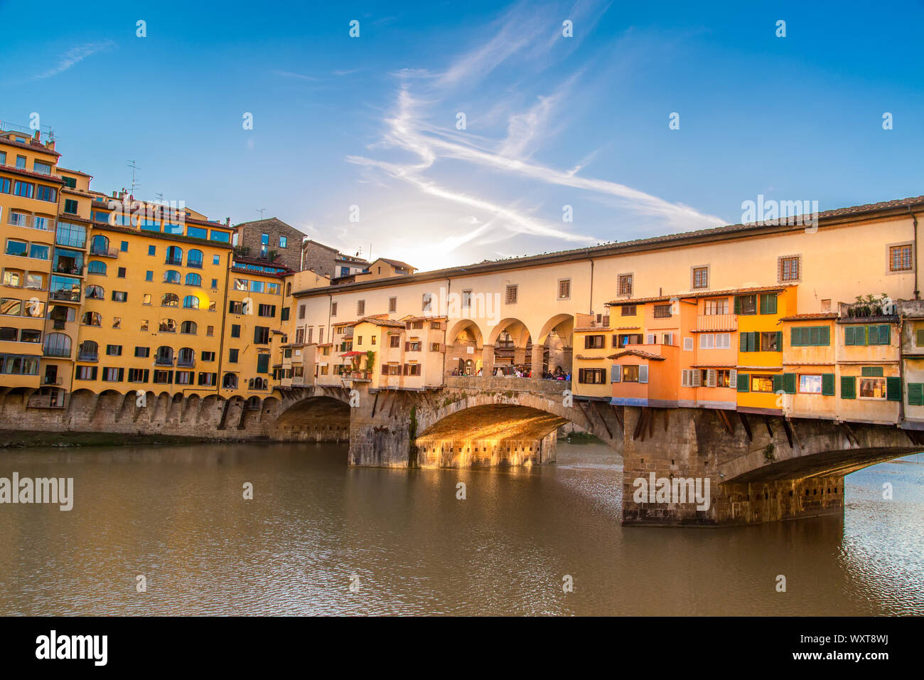 Florence, Italy-June 16, 2019 : La belle Ponte Vecchio à Florence centre historique de la ville Banque D'Images