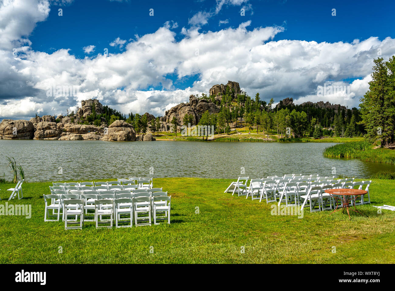 Sylvan Lake dans Custer State Park, South Dakota, USA Banque D'Images