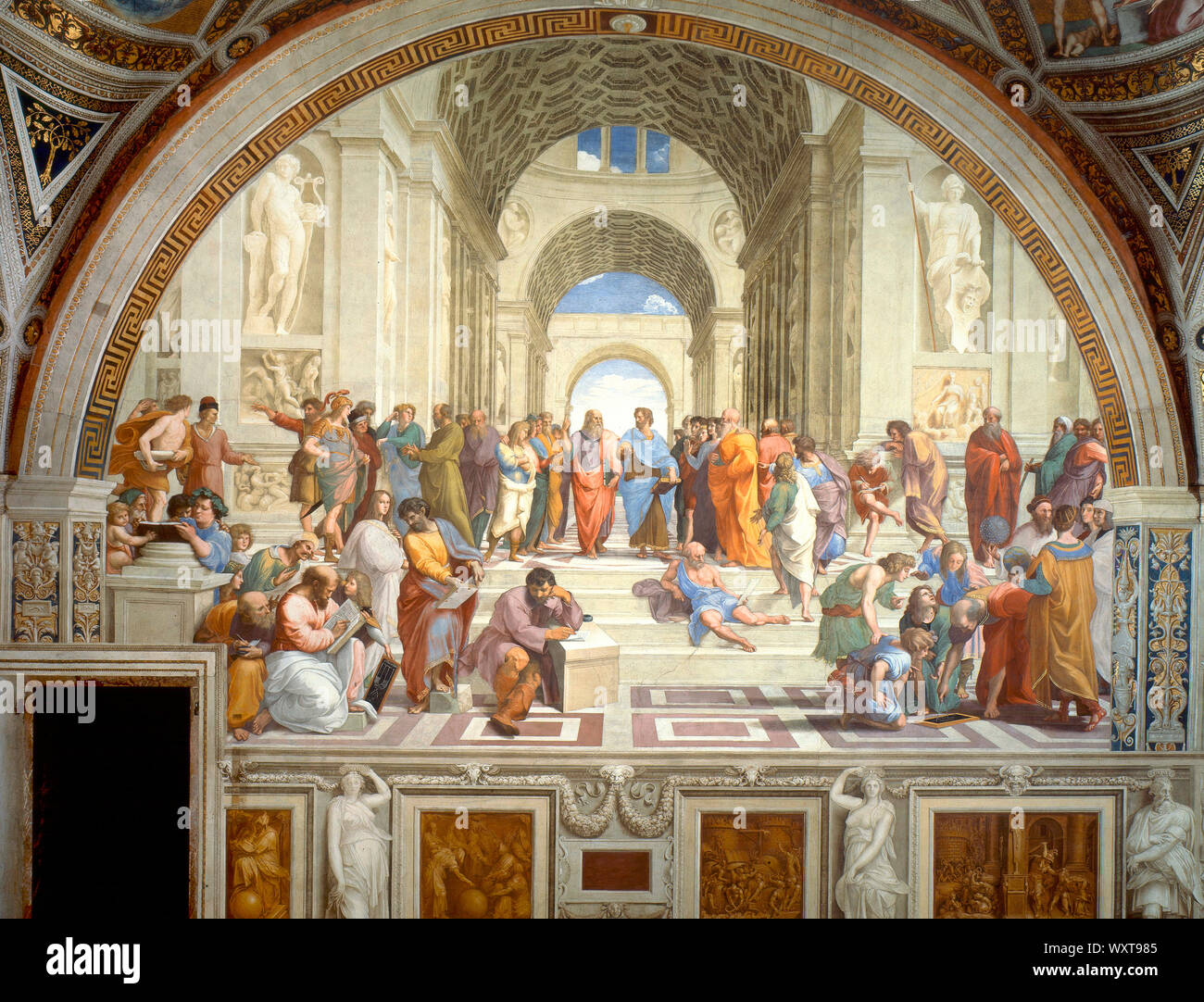 L'École d'Athènes - Raphaël, vers 1511 Banque D'Images