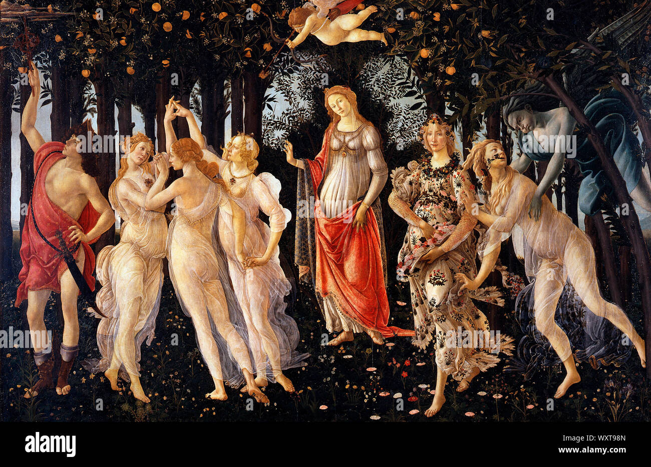 Primavera - Sandro Botticelli, vers 1482 Banque D'Images