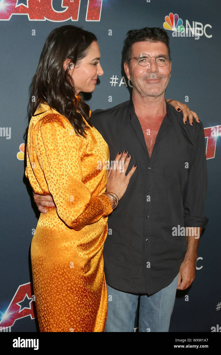 Septembre 17, 2019, Los Angeles, CA, USA : LOS ANGELES - jan 17 : Lauren Silverman, Simon Cowell à la ''America's Got Talent'' saison 14 Live Show Tapis Rouge - finale au Kodak Theater Le 17 septembre 2019 à Los Angeles, CA (crédit Image : © Kay Blake/Zuma sur le fil) Banque D'Images