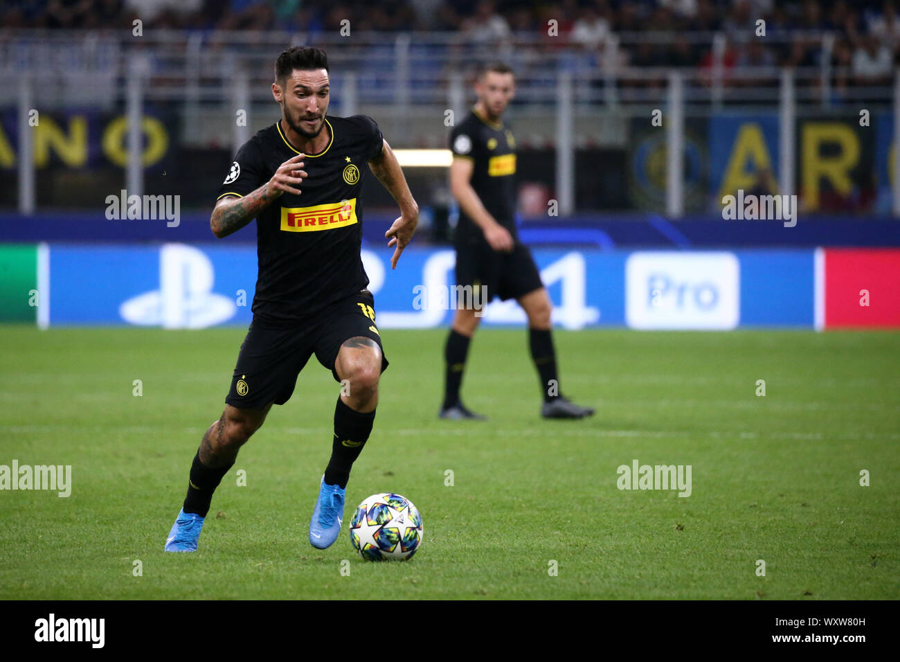 Milano, Italie. 17 septembre 2019. Ligue des Champions 2019-2020 Groupe F. Internazionale FC vs SK Slavia Praha. Matteo Politano du FC Internazionale. Banque D'Images