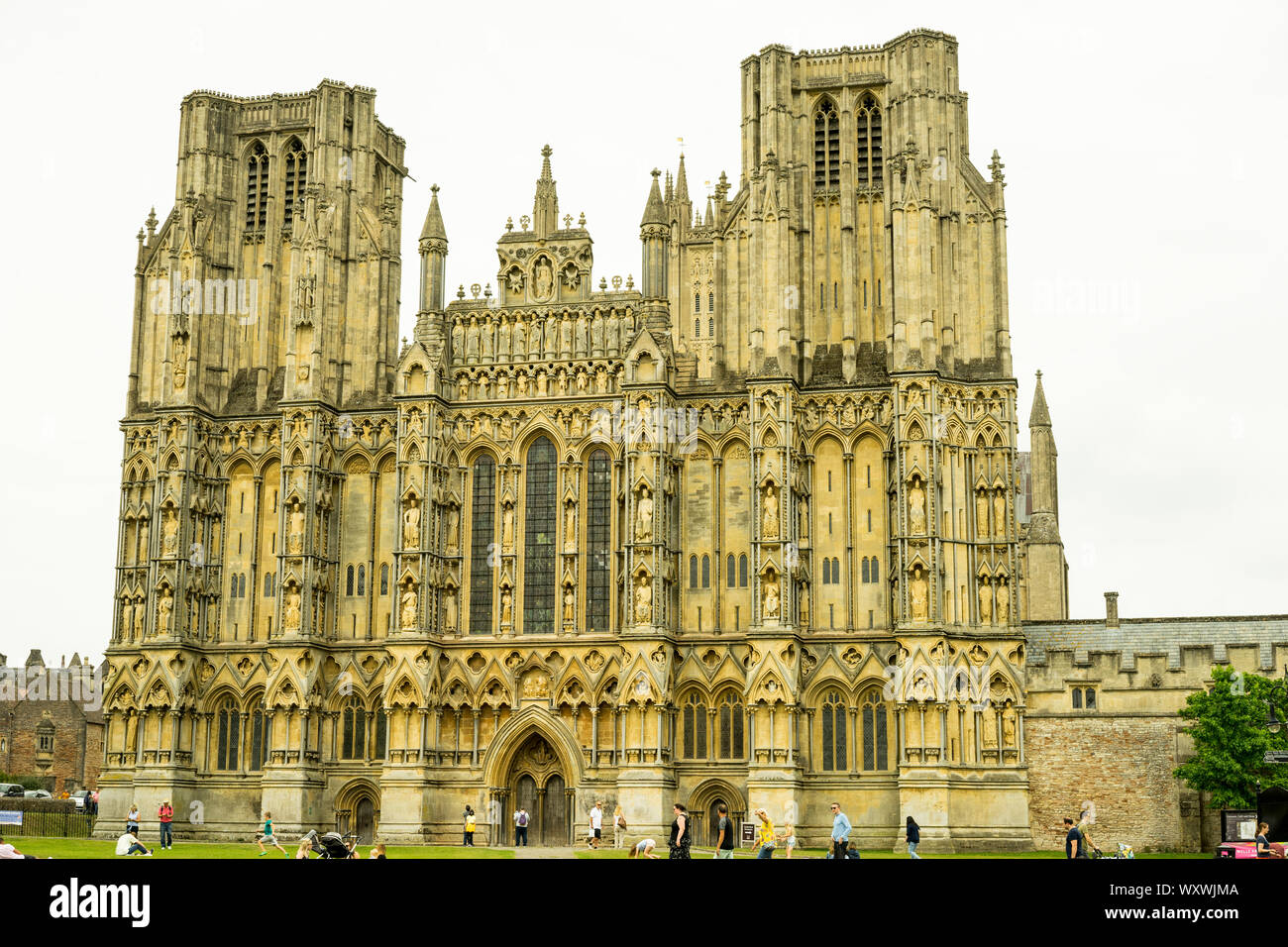 Wells Cathedral, Wells, Somerset, England, UK. Banque D'Images