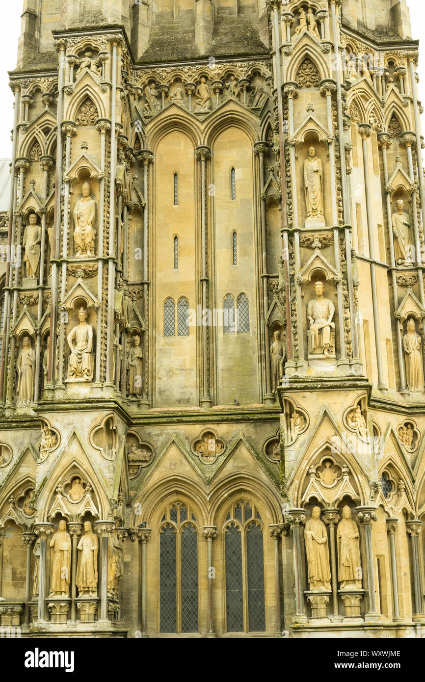 Wells Cathedral, Wells, Somerset, England, UK. Banque D'Images