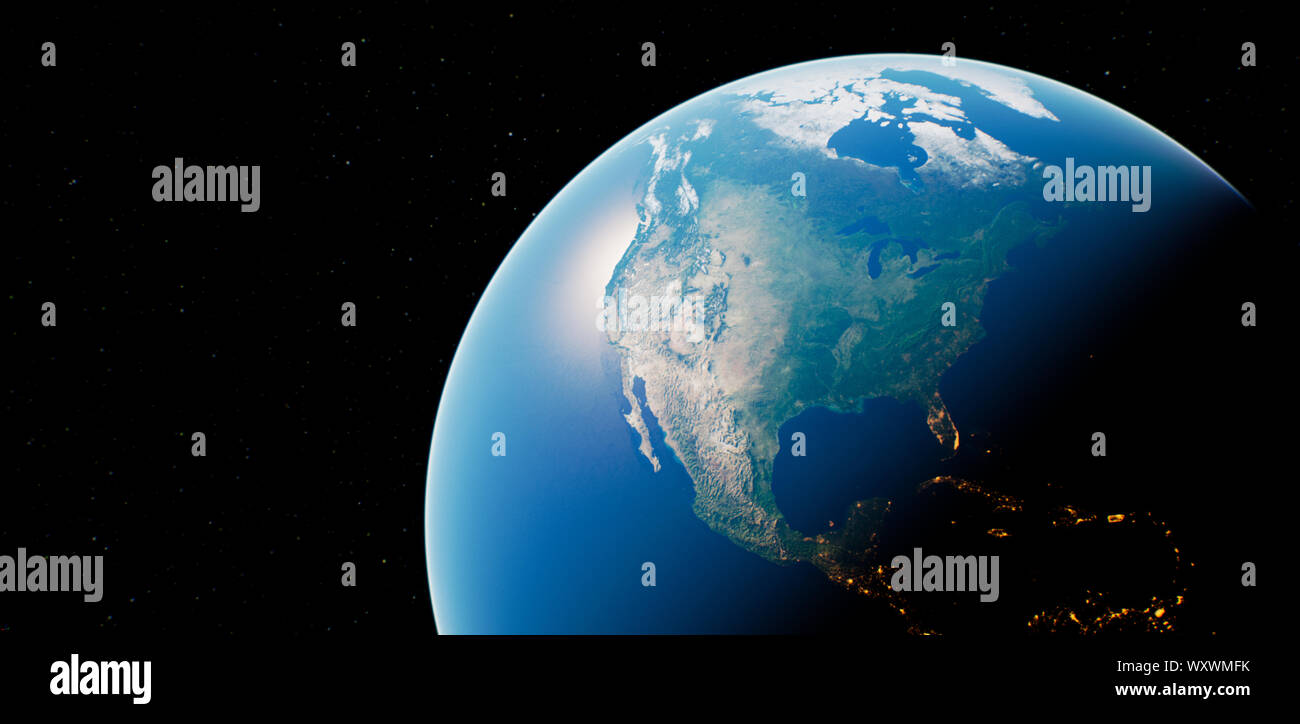 La planète Terre depuis l'espace Banque D'Images