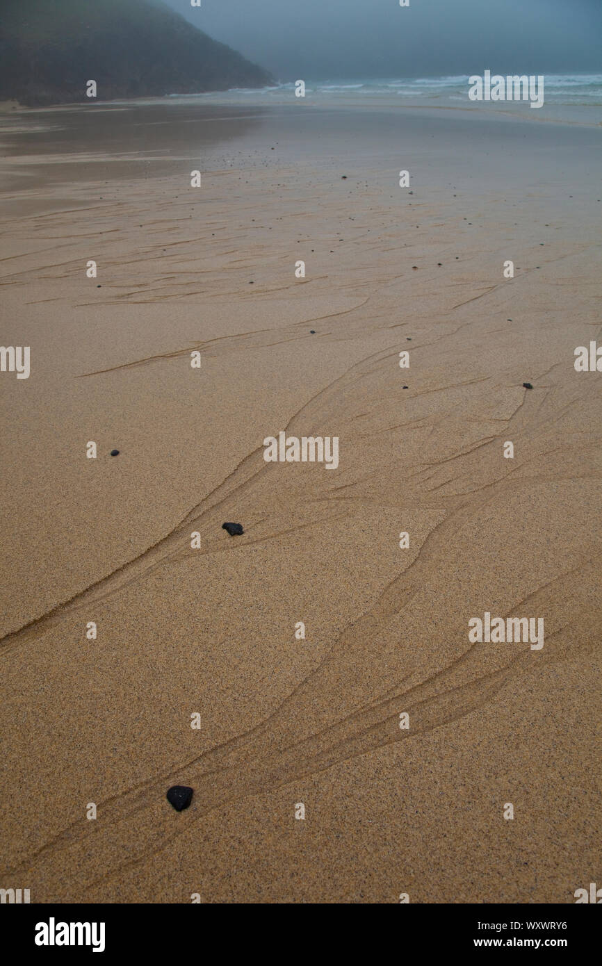 Les patrons de sable (Diseños naturales en la arena). Dhail Mor Beach. L'île de Lewis. Hébrides extérieures. L'Écosse, Royaume-Uni Banque D'Images