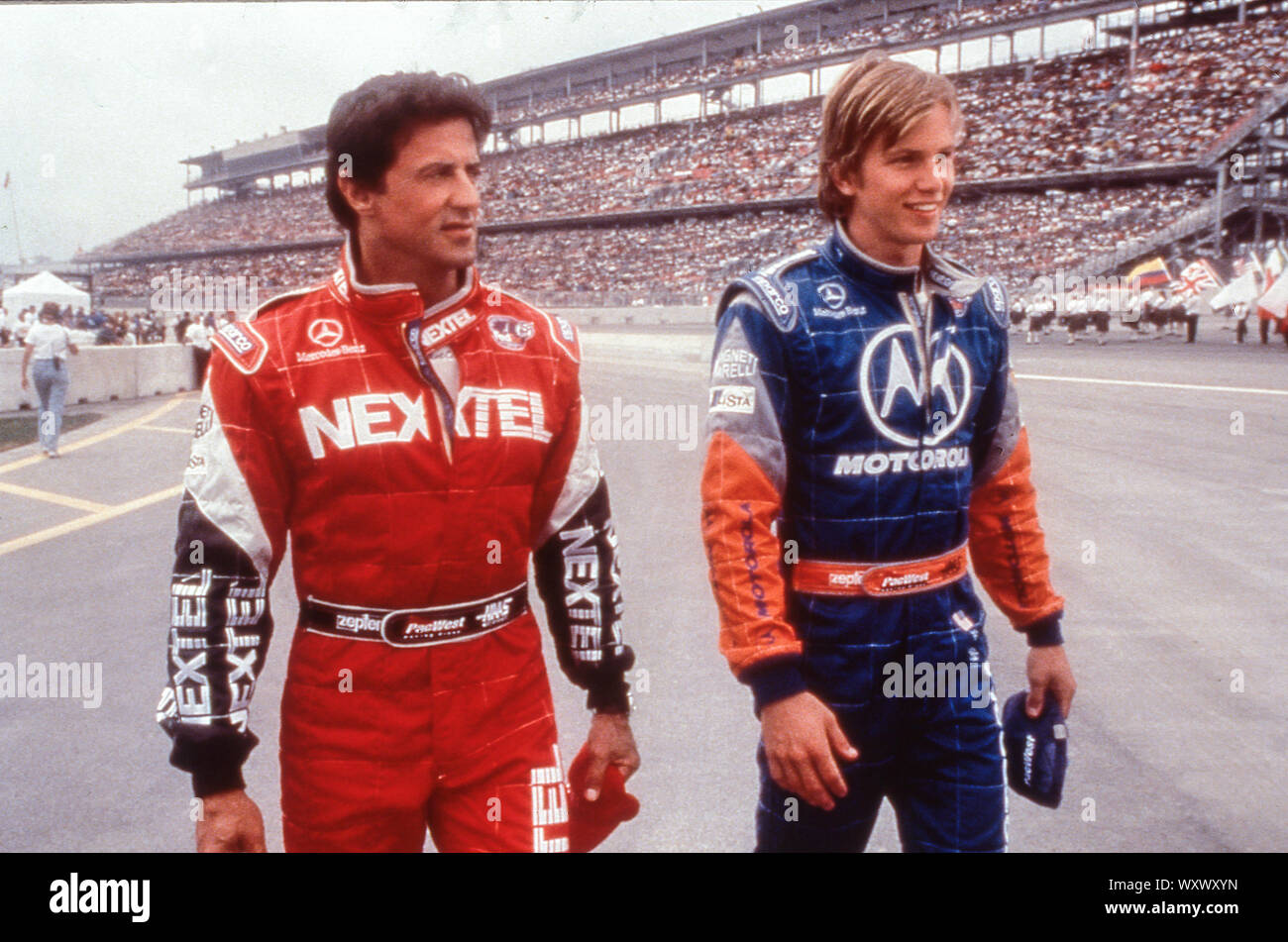 Sylvester Stallone, kip pardue, motivées, 2001 Banque D'Images