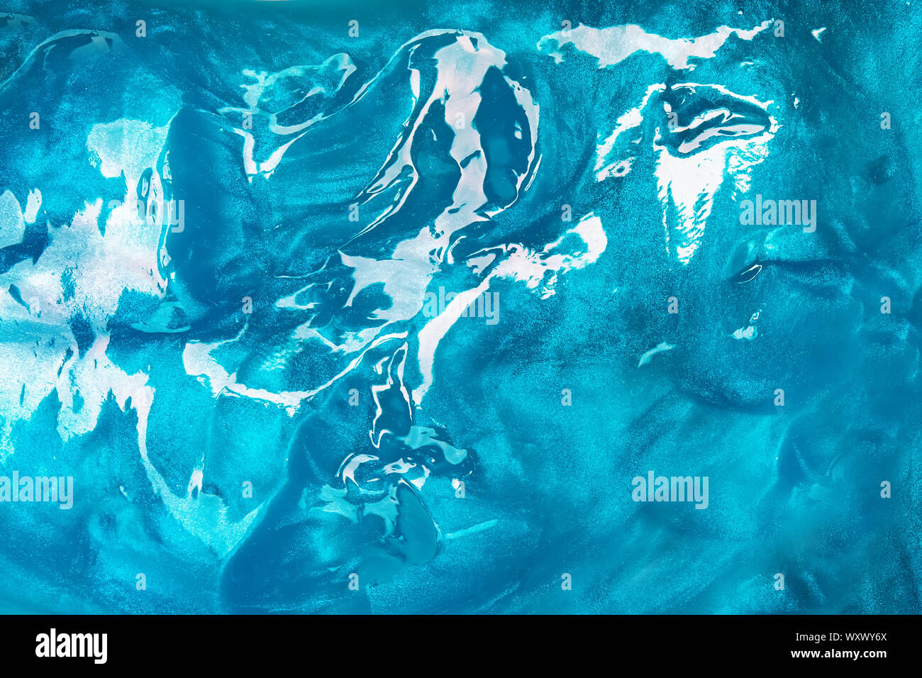 Résumé fond bleu avec la texture de la boue ou autre substance liquide Banque D'Images