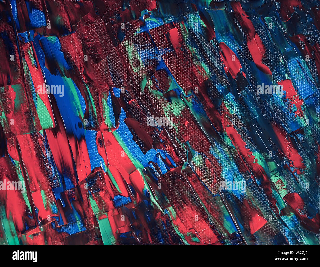 L'art abstrait peinture avec des couleurs acryliques Banque D'Images