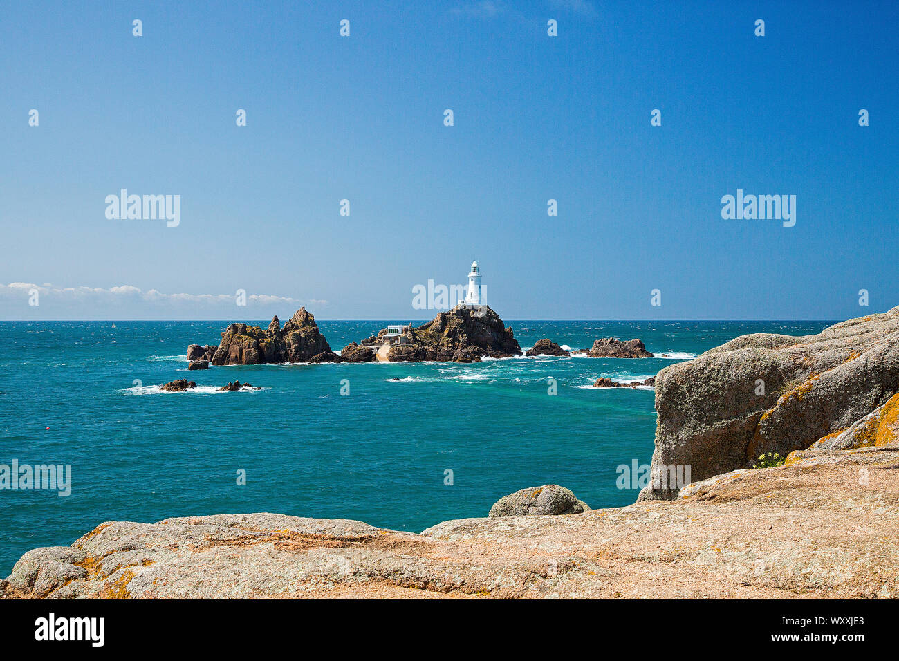 La Corbiere lighthouse, Jersey, St Brelade Banque D'Images