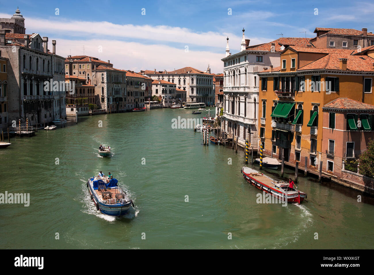 Le Grand Canal, du Ponte dell'Accademia, Venise, Italie Banque D'Images
