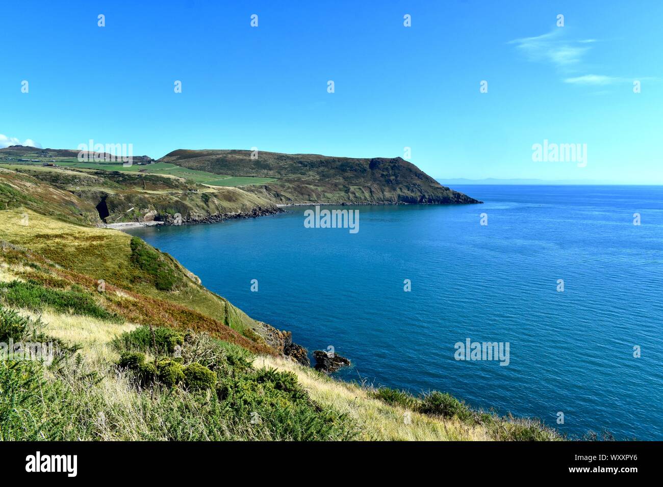 Plage de Porth et Ysgo * 1963 : ouverture intégrale à partir de la côte. Banque D'Images