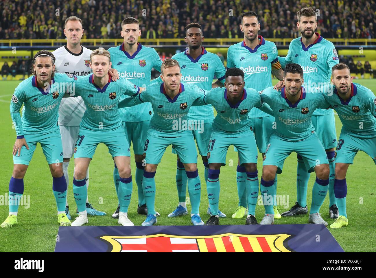 Dortmund, Allemagne. 17Th Sep 2019. firo : 17.09.2019 Football, Ligue des champions 2019/2020 BVB Borussia Dortmund - FC Barcelone 0 : 0 photo d'équipe, team, Barcelone | utilisée dans le monde entier : dpa Crédit/Alamy Live News Banque D'Images