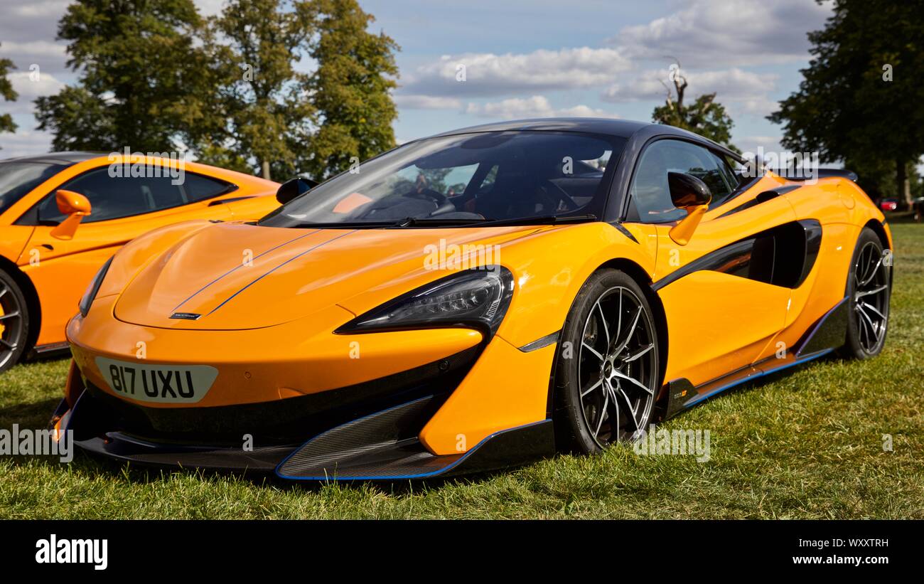 McLaren 600LT sur spectacle au Concours d'elégance à Blenheim Palace, le 8 septembre 2019 Banque D'Images