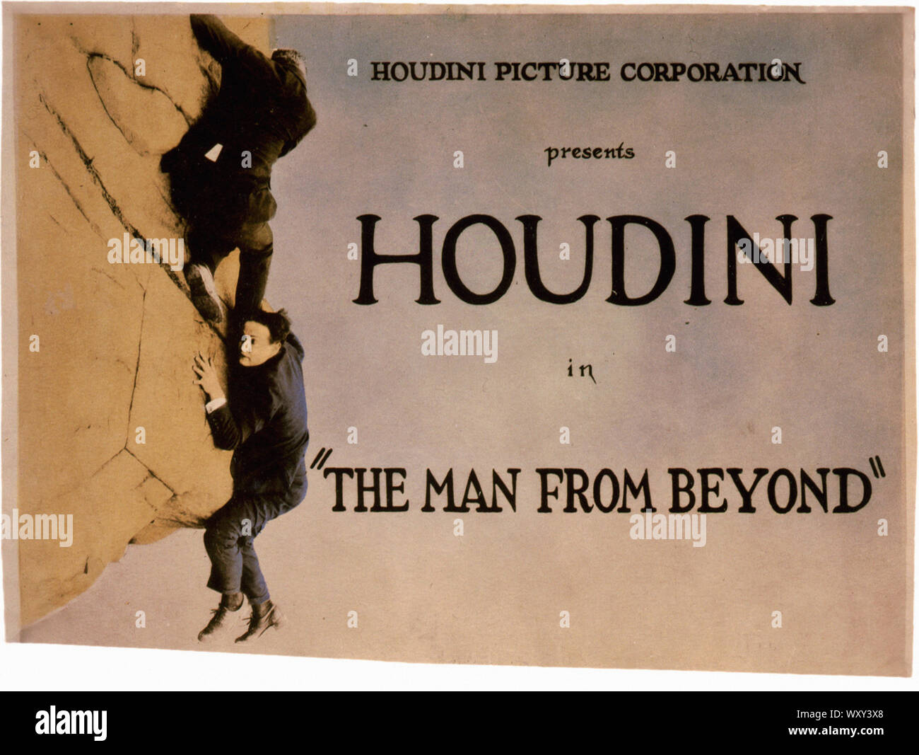 Houdini dans l'homme de 1921 au-delà de l'Affiche du film - Affiche publicitaire ancienne, l'ère victorienne Banque D'Images