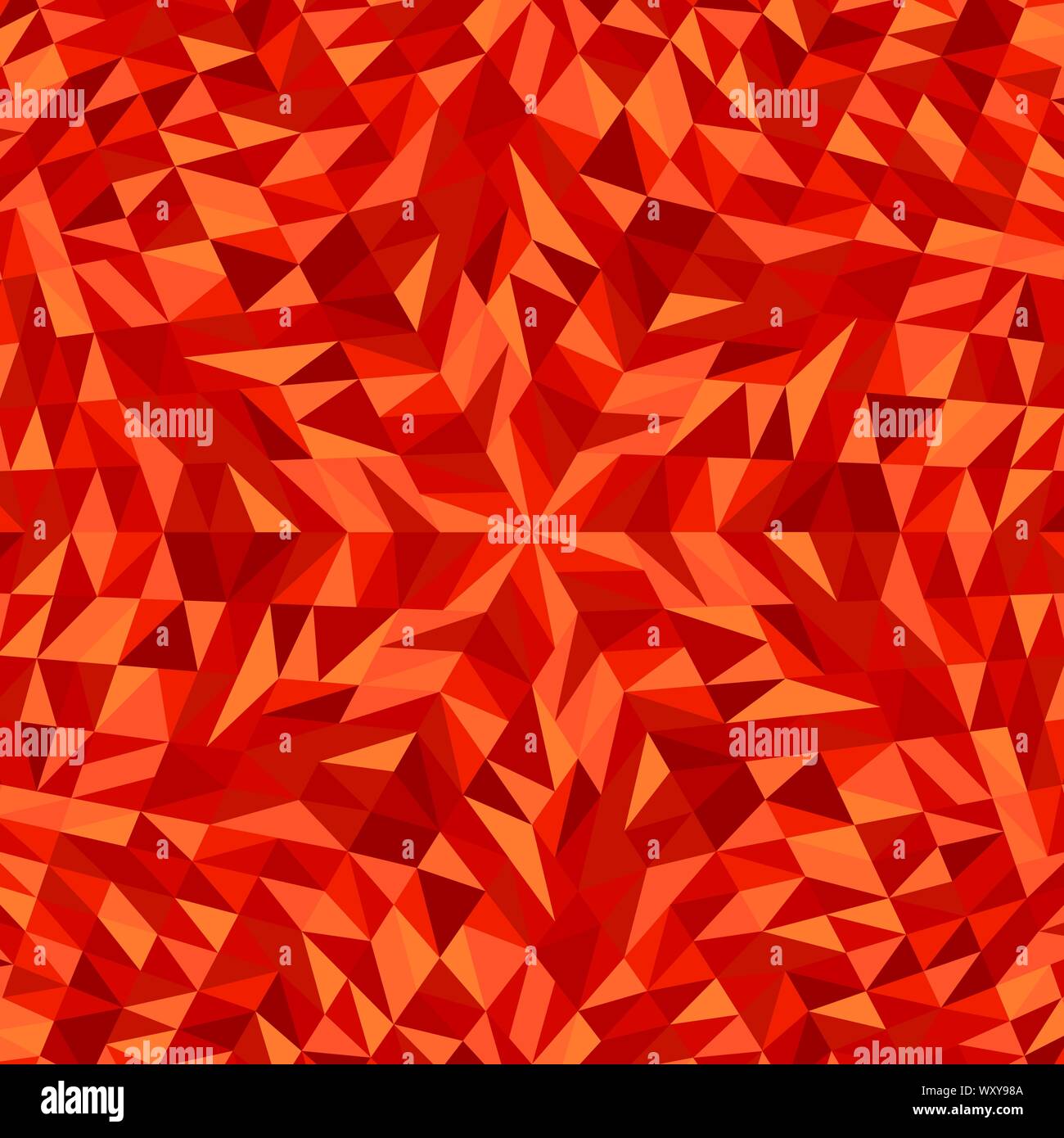 Mosaïque colorée dynamique triangle burst - conception d'arrière-plan polygonal psychédélique résumé hypnotique graphique vectoriel circulaire avec des formes géométriques Illustration de Vecteur