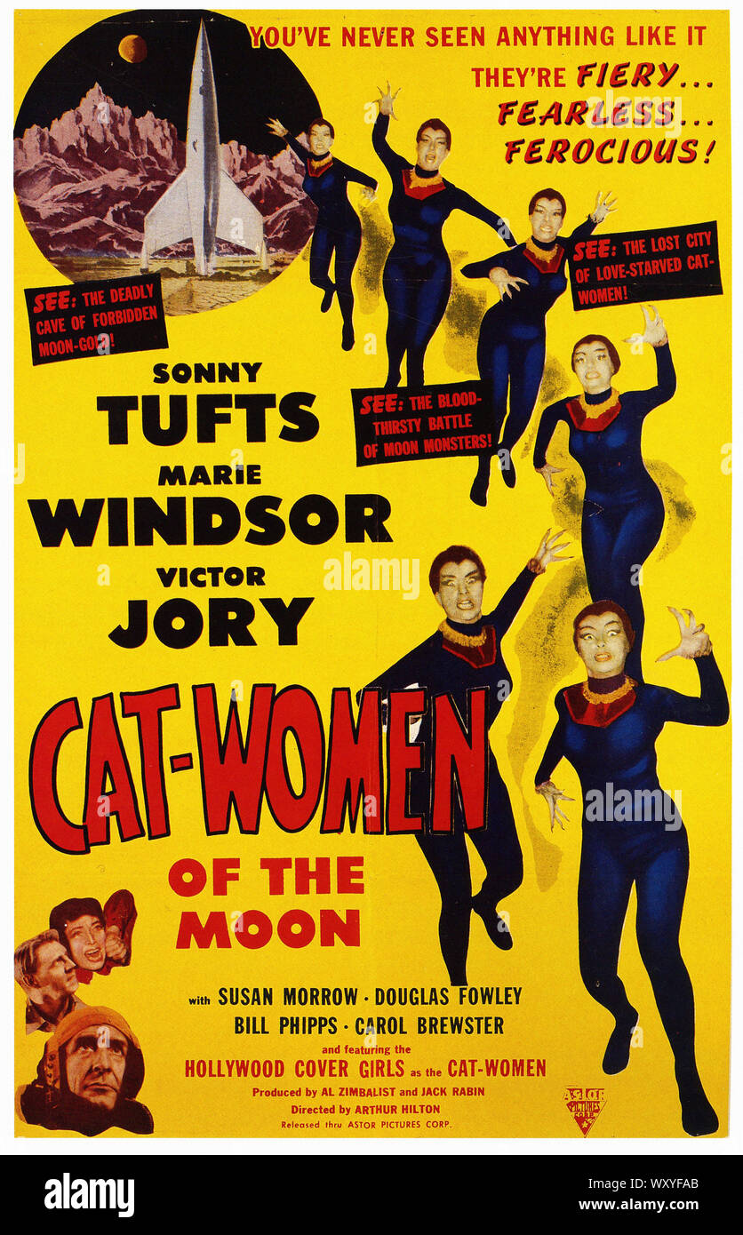Cat Women of the Moon - Vintage Movie Poster Banque D'Images