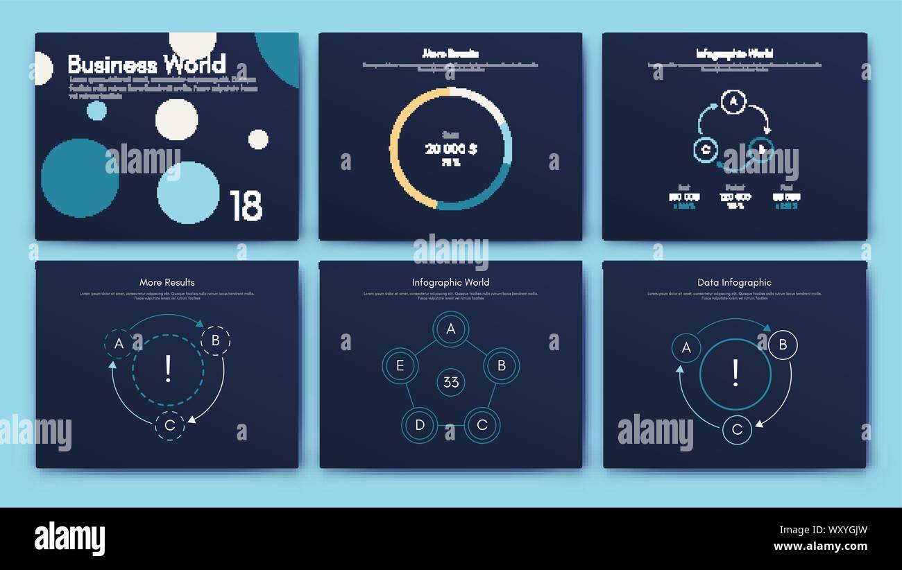 Infographie brochure vector illustration pour les éléments de style moderne. Définir des infographies pour le web Illustration de Vecteur