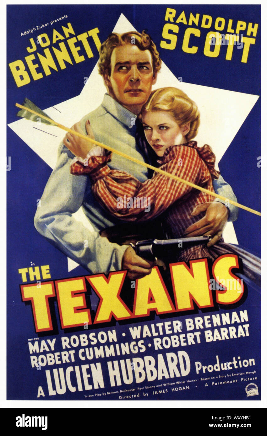 Les Texans - Vintage Movie Poster Banque D'Images