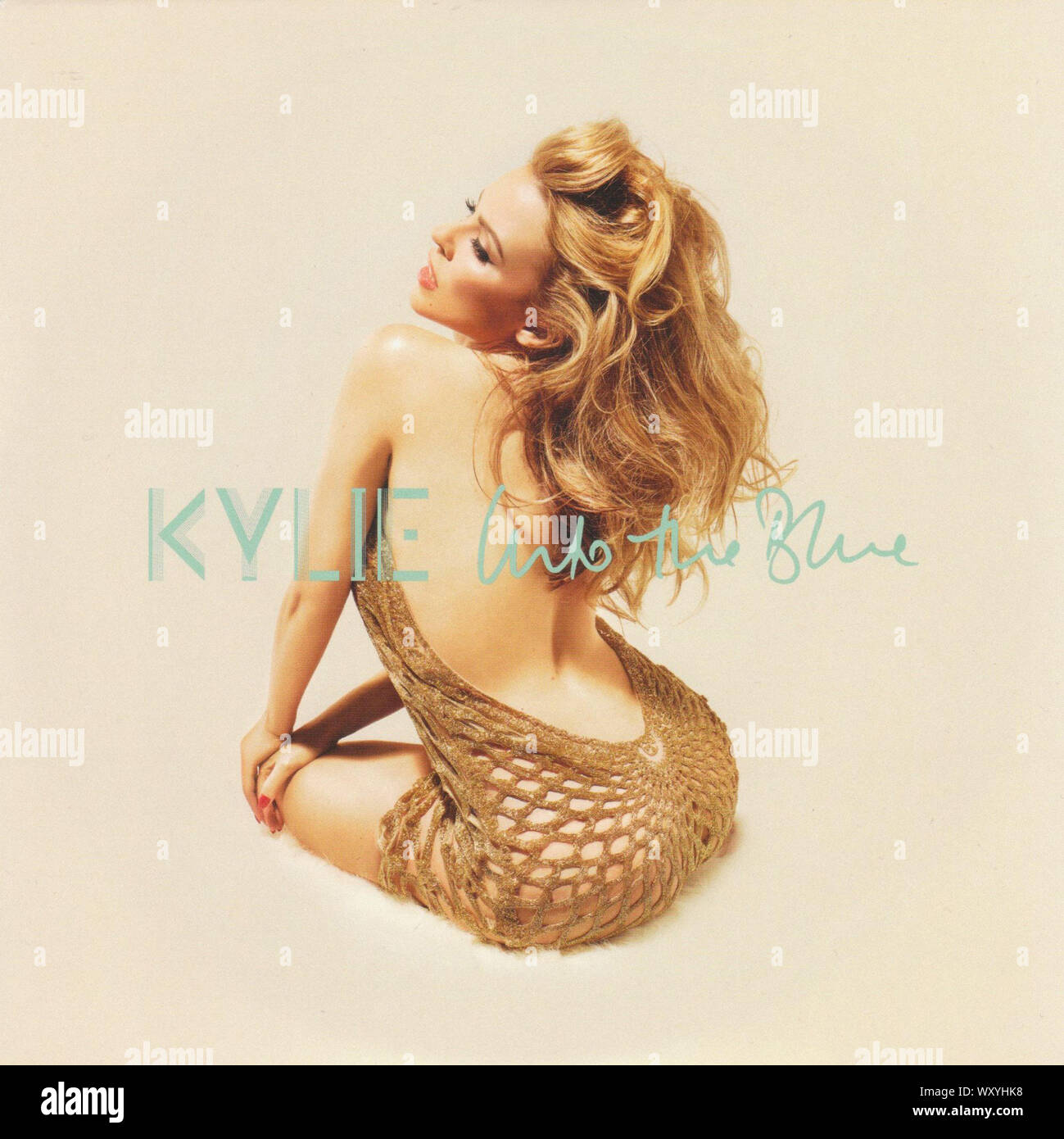 Kylie Minogue- dans le bleu - Vintage 7'' pouces notice couvrir Banque D'Images