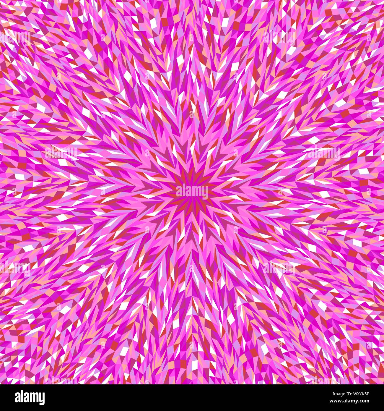 Dynamique géométrique circulaire hypnotique de fond rafale design - illustration vecteur polygonale psychédélique coloré Illustration de Vecteur