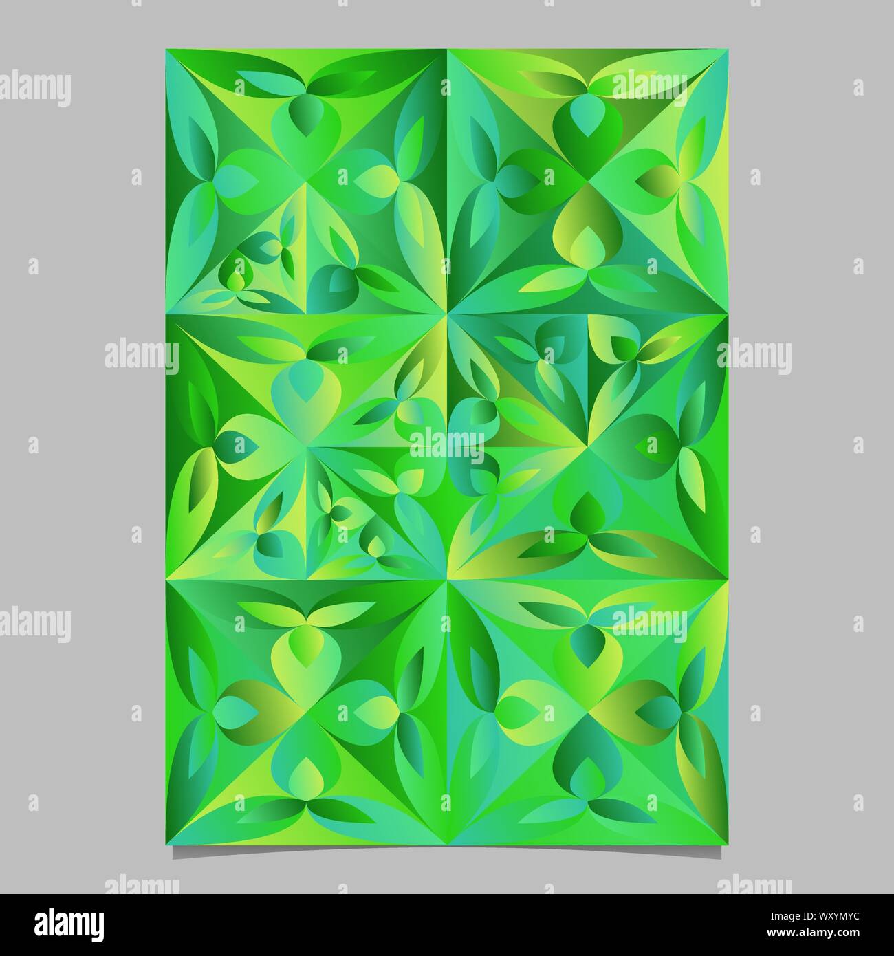 Mosaïque florale géométrique abstrait arrière-plan modèle vecteur gradient - flyer Illustration de Vecteur