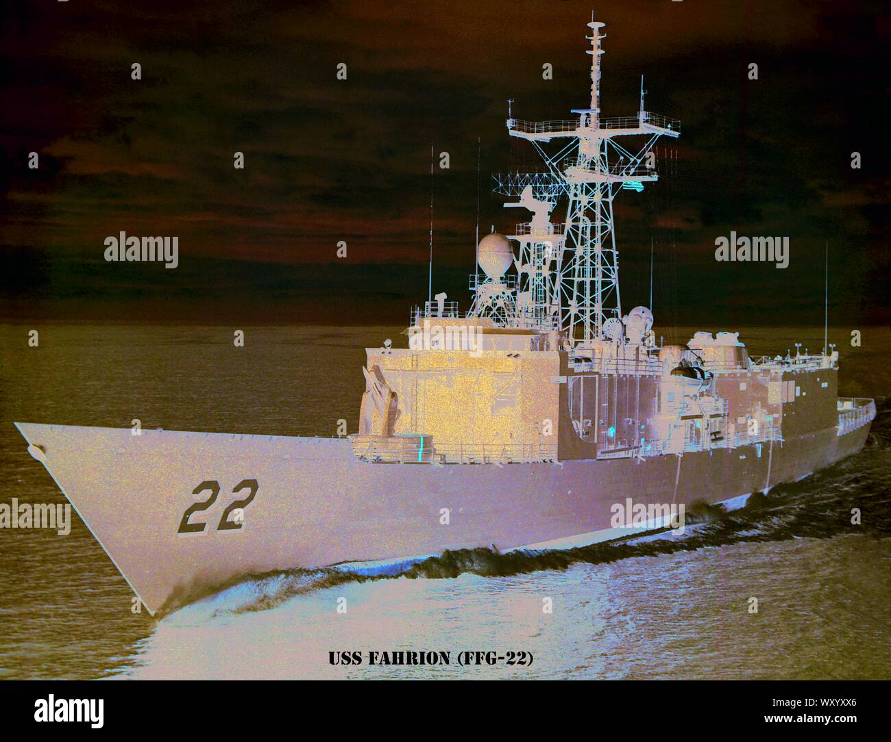 USS FAHRION (FFG-22) Banque D'Images