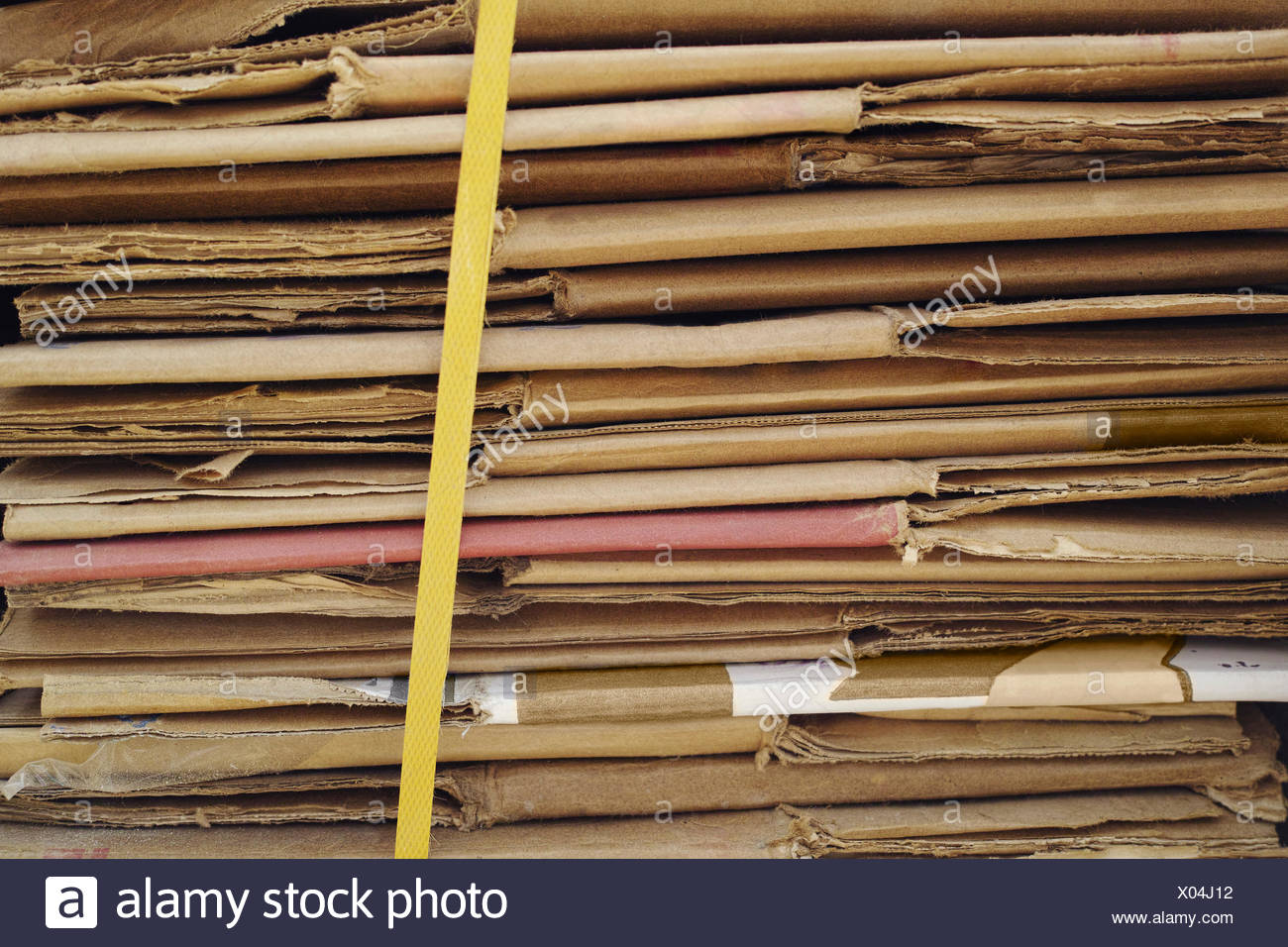 Pile De Carton Plie Photo Stock Alamy