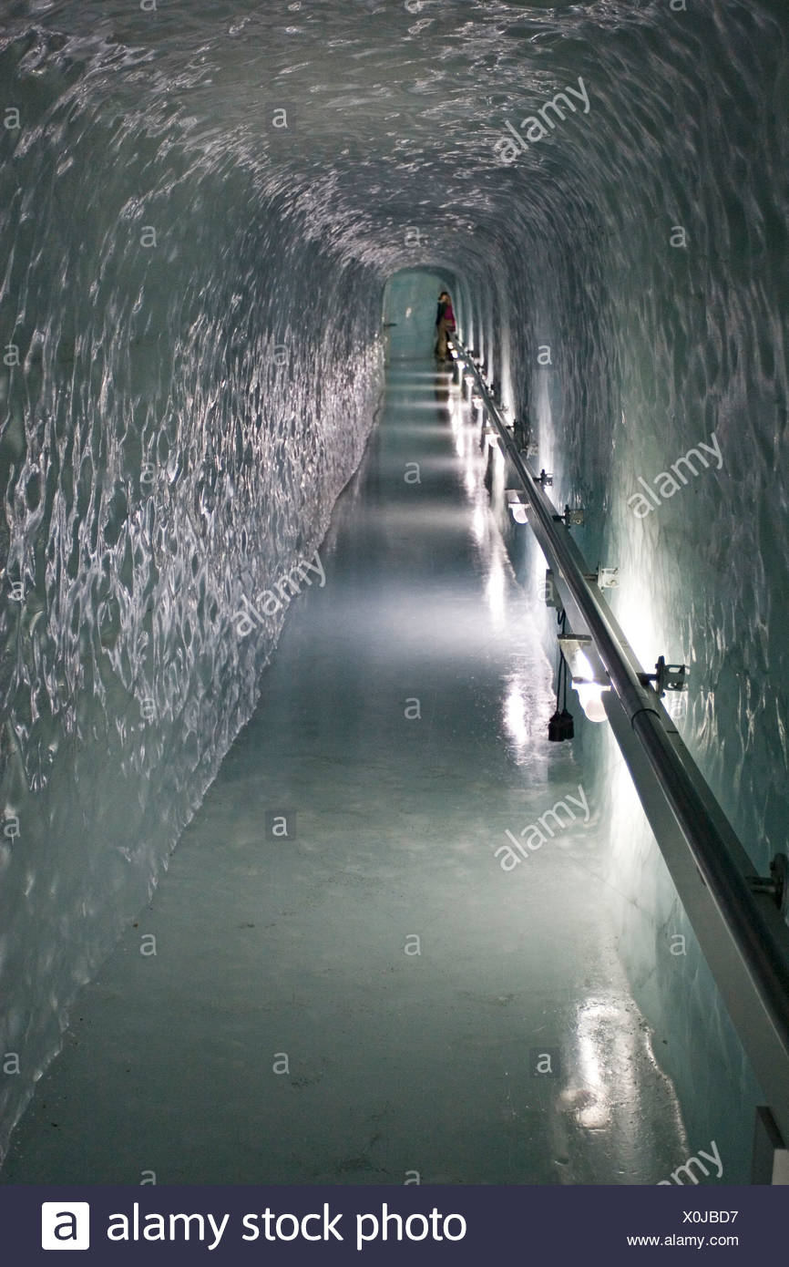 Palais de glace, Jungfraujoch, Oberland Bernois, Suisse Banque D'Images