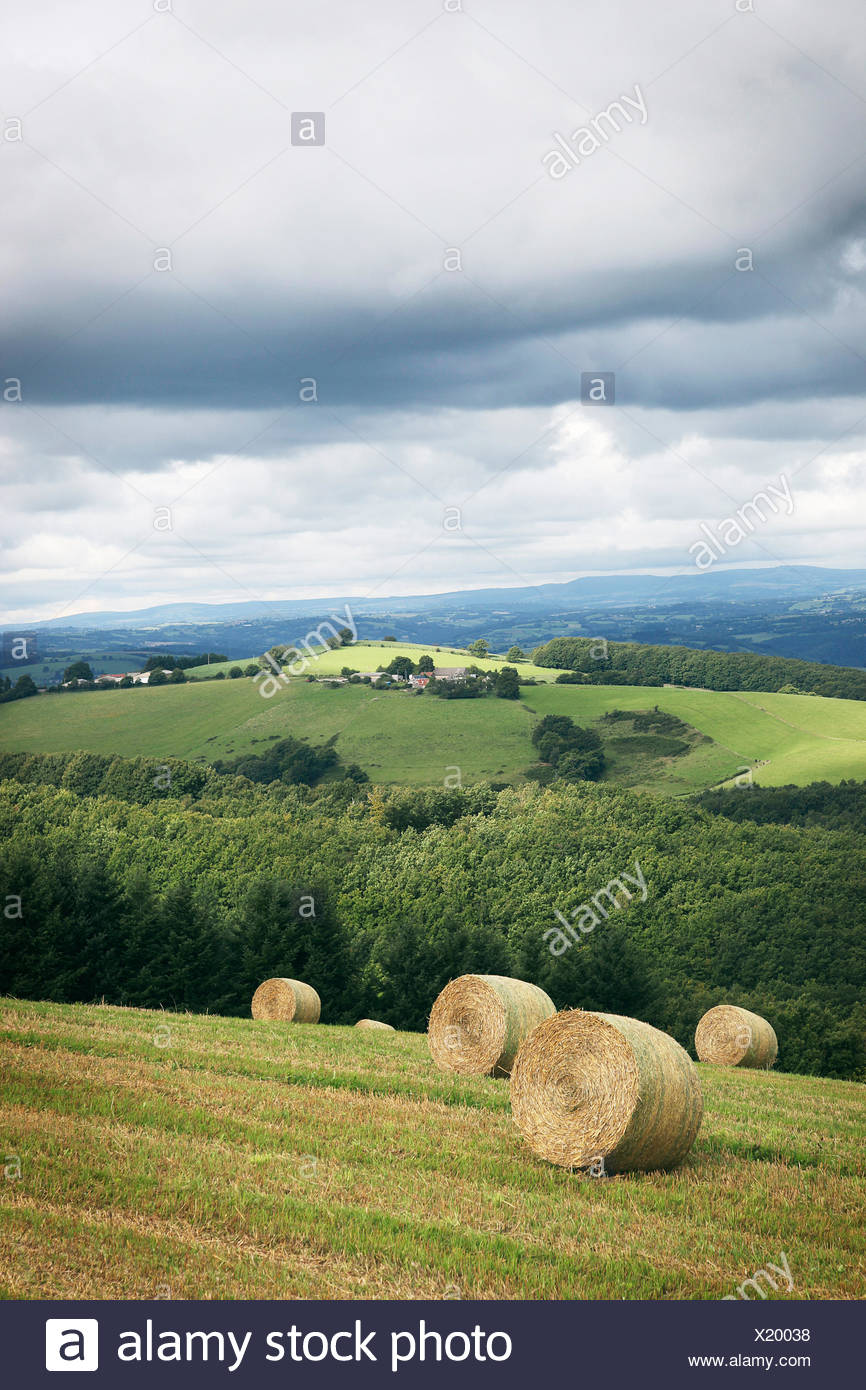 Paysage du Cantal en Auvergne, France. Banque D'Images