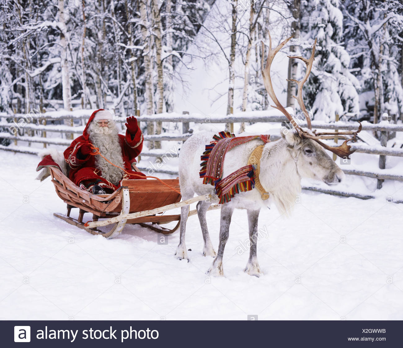 Le Pere Noel Laponie Finlande Banque D Images Photo Stock
