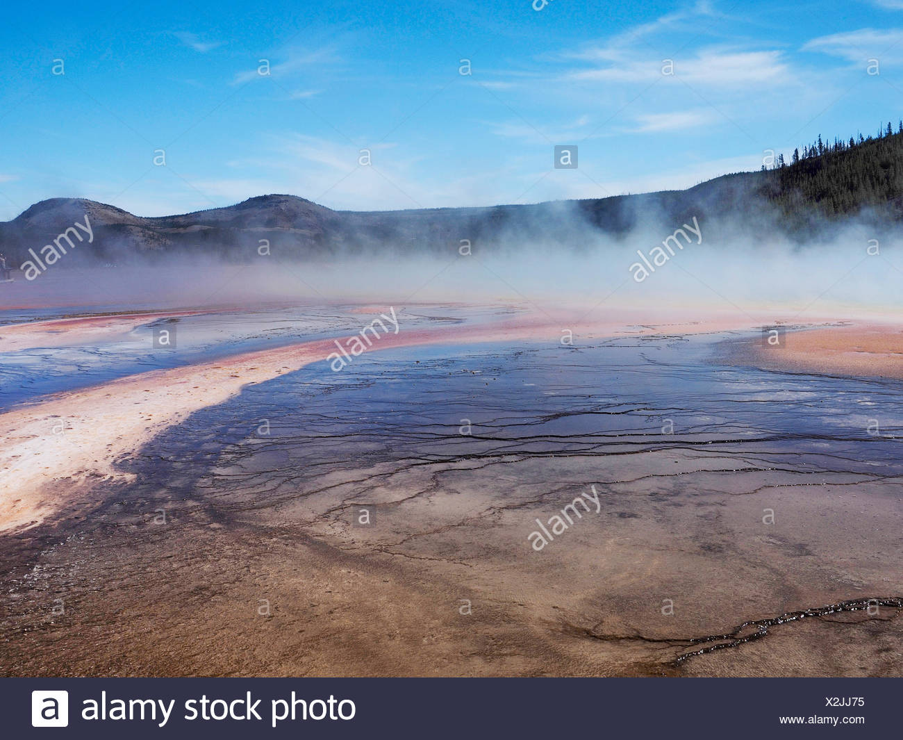 Grand Prismatic Spring, Midway Geyser Basin, USA, Wyoming, Yellowstone National Park Banque D'Images
