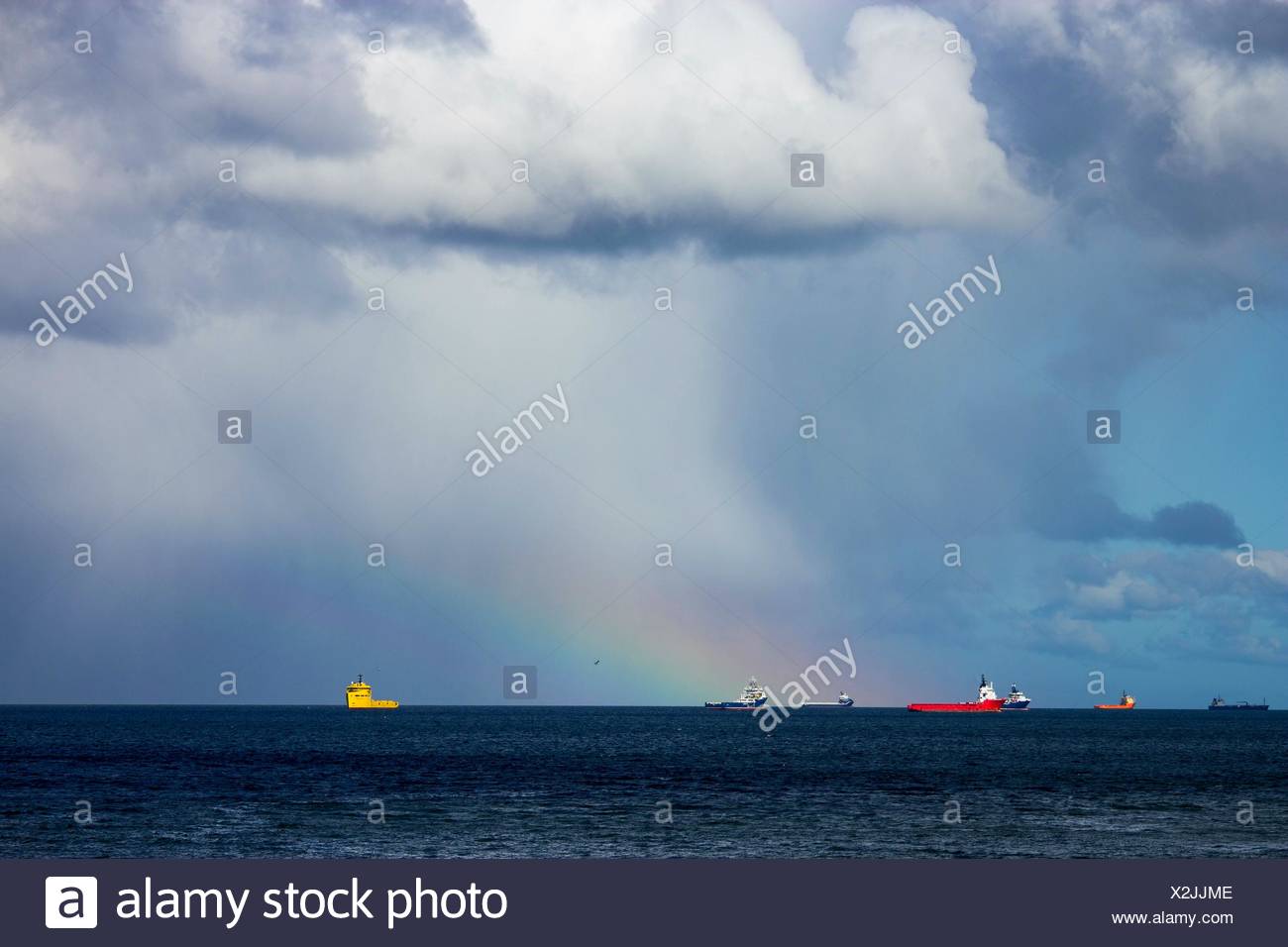Les pétroliers en mer Banque D'Images