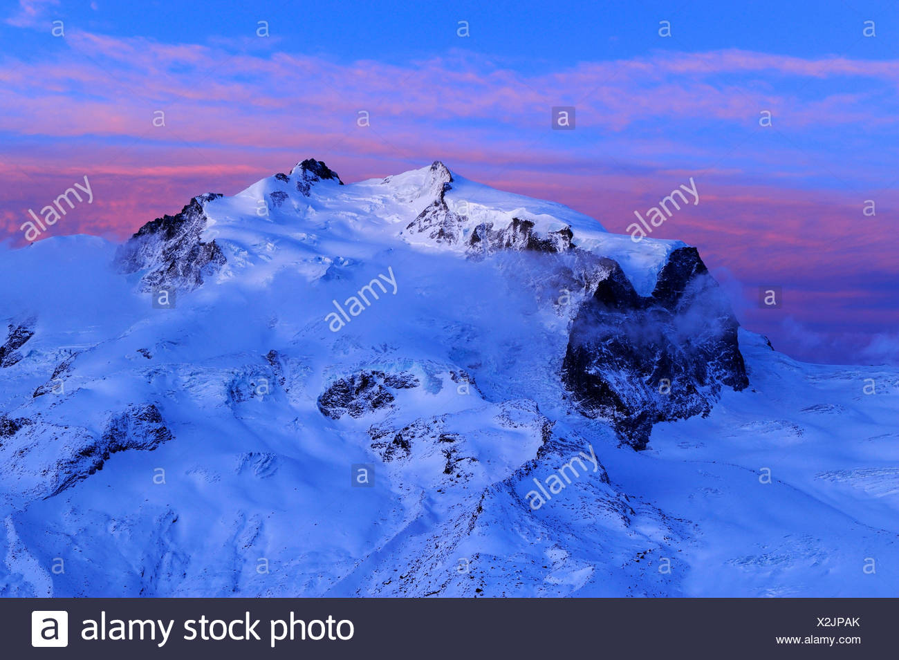 Monte Rosa Montagnes Avec La Plus Haute Montagne De Suisse