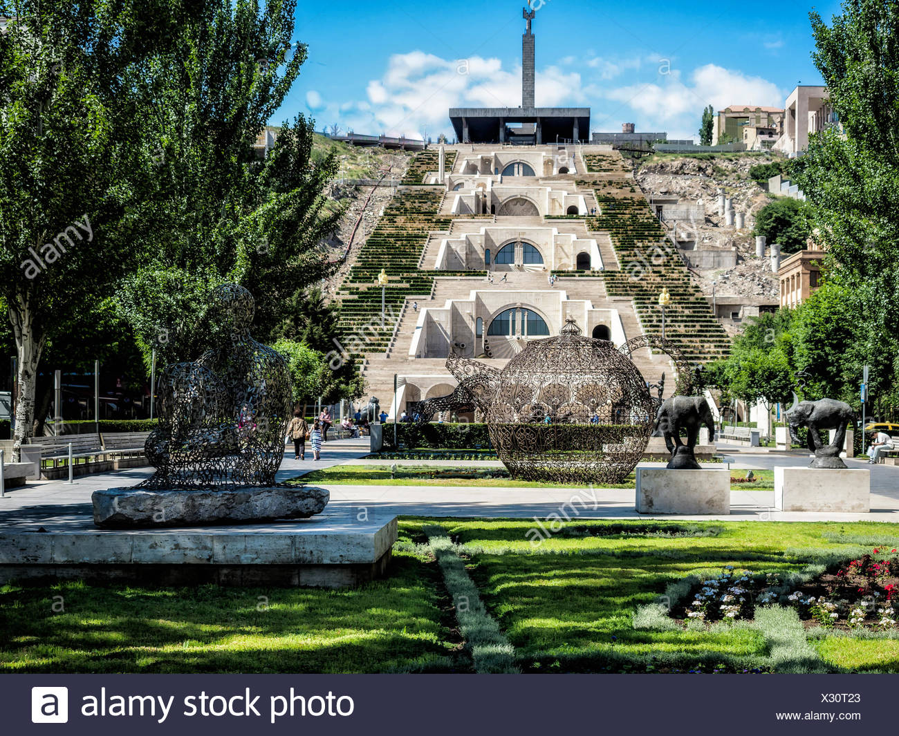 Centre D Erevan Cascade Erevan Armenie Region Photo Stock Alamy