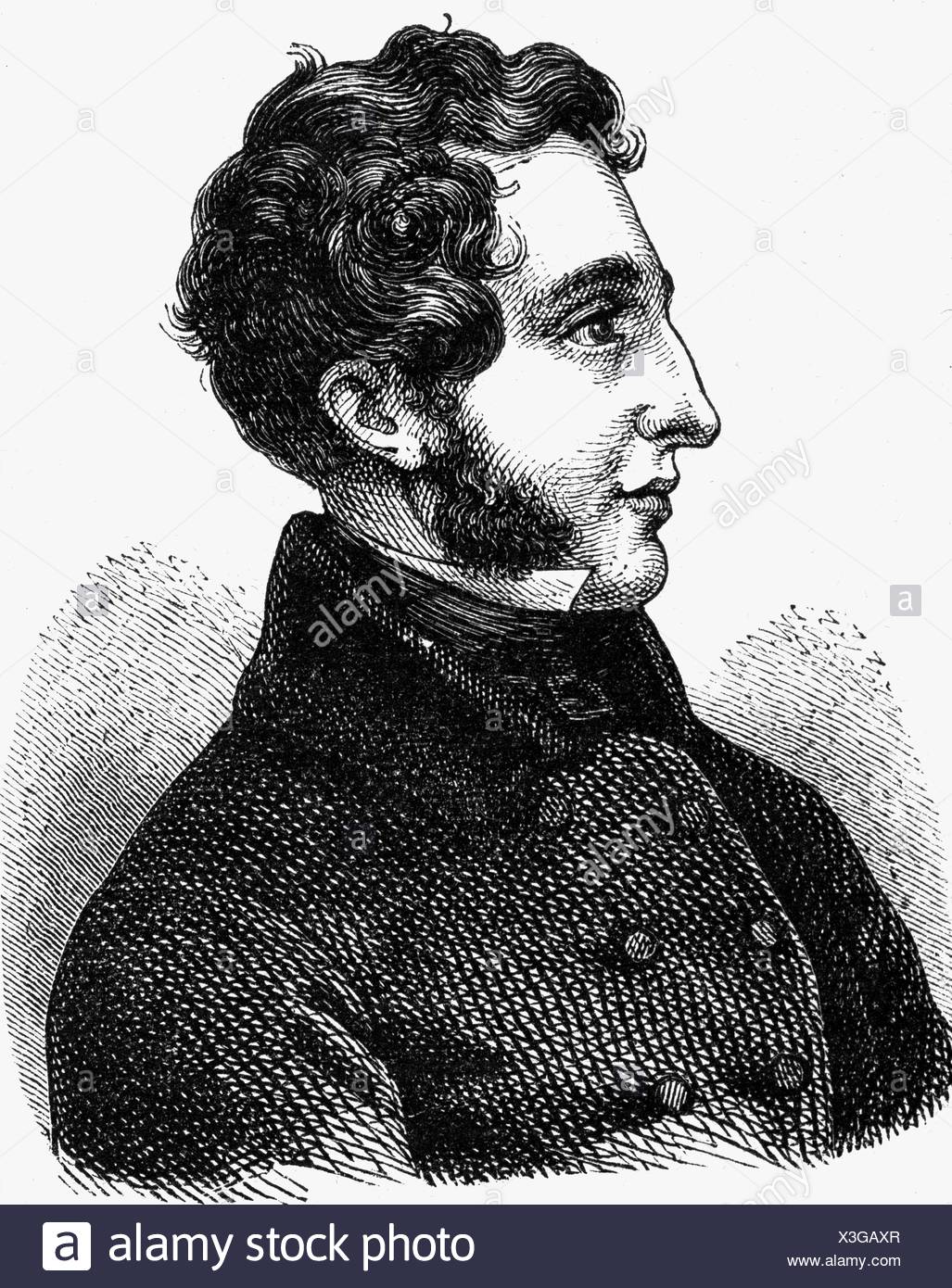 Bulwer-Lytton, Edward, 1. Baron Lytton, 25.5.1803 - 18.1.1873, politicien britannique et auteur/écrivain, portrait, gravure de bois, XIXe siècle, Banque D'Images