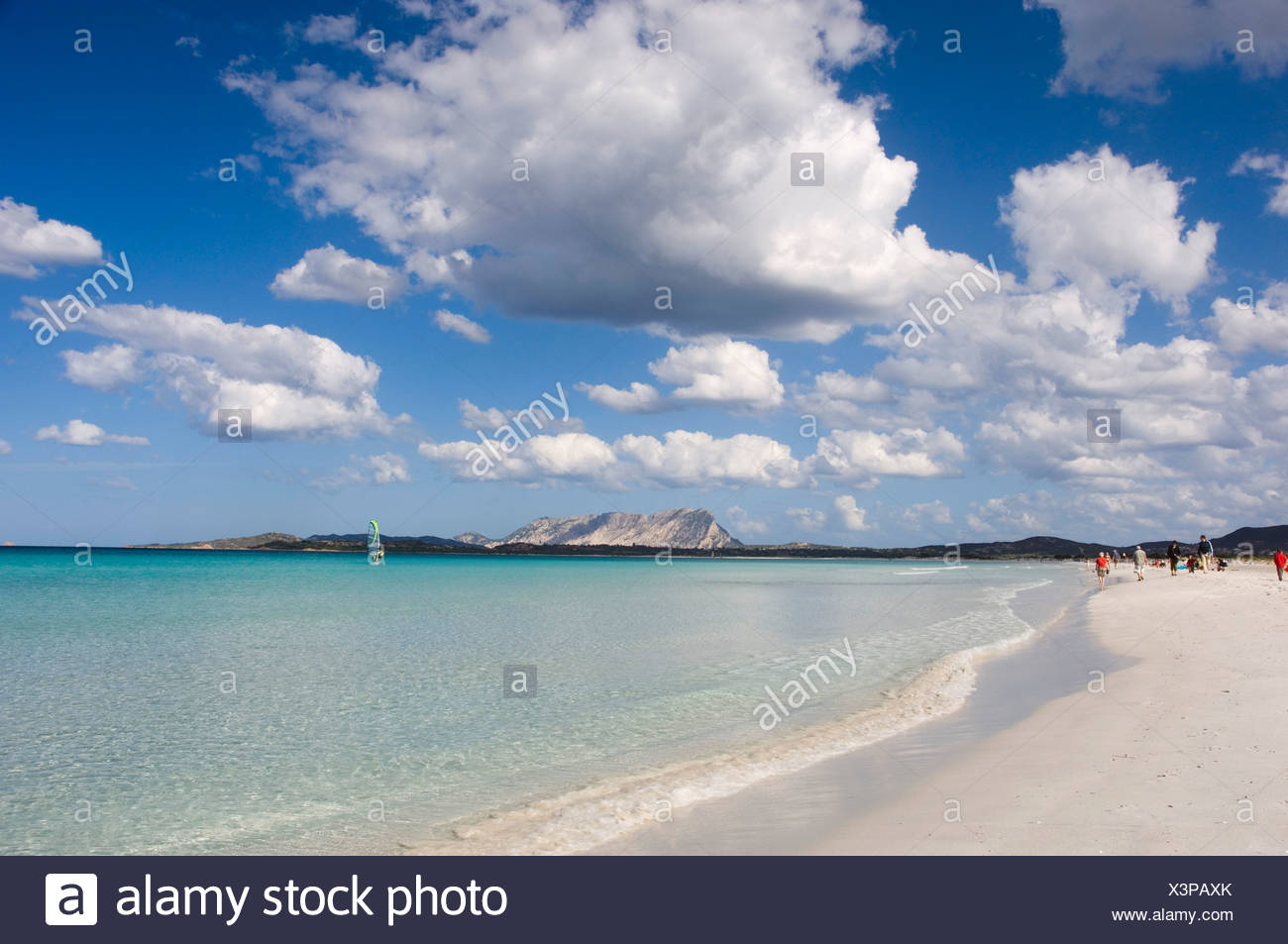 Plage De Sable Fin San Teodoro Sardaigne Italie Europe