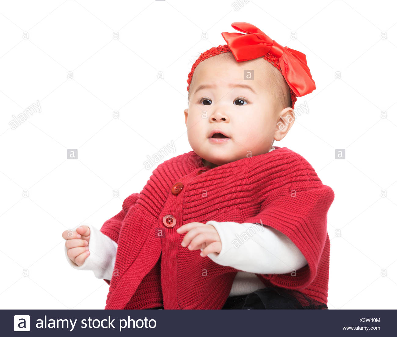 Adorable Bebe Fille Avec Accessoire Cheveux Photo Stock Alamy